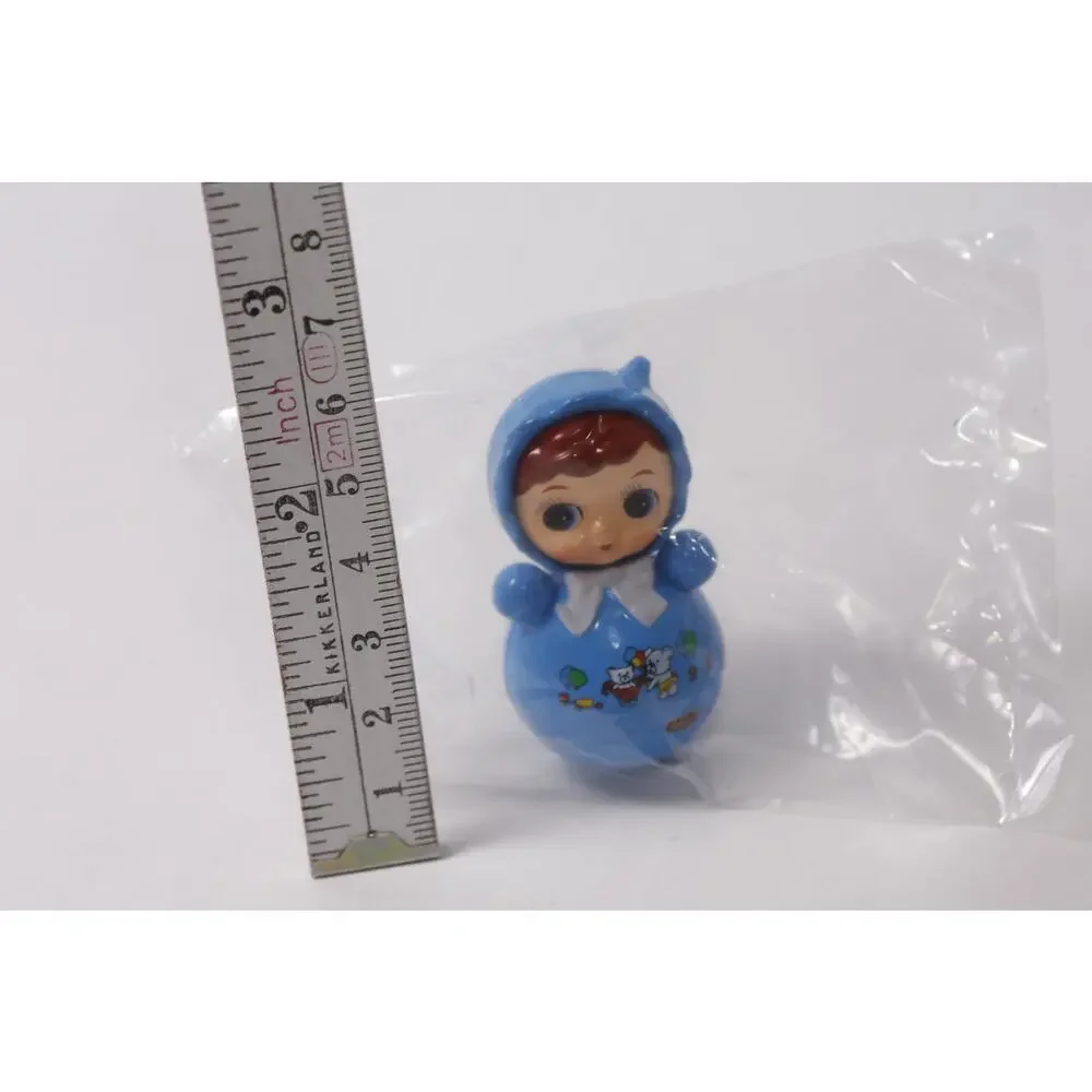 Japan Okiagari Polon-chan Blue Roly-poly Mini Doll Figurine ~ 260730-WH 467